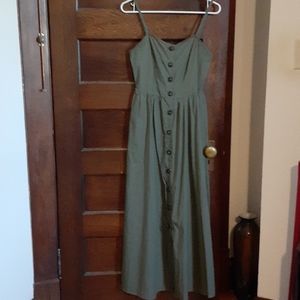 Who What Wear olive green dress